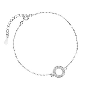 Bratara argint cu cerc si pietre DiAmanti Z1171B-DIA (Argint 925‰ 1,4 g.)